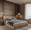 Chambre moderne avec lit capitonné design