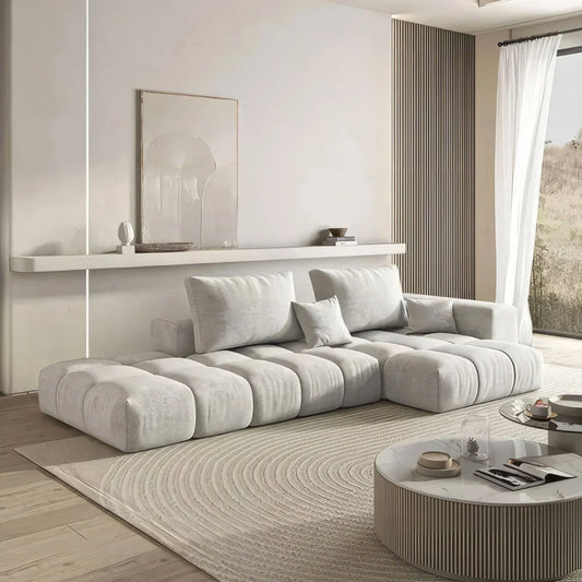 Salon Moderne Élégant avec Canapé d’Angle Beige