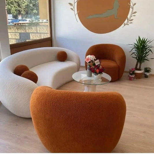 Sofa contemporain avec accoudoirs arrondis